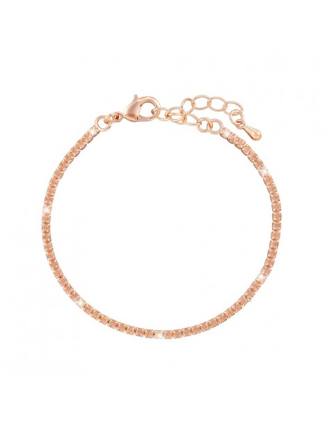 Stroili | Romantic Shine | Bracciale tennis in metallo rosato con cristalli rosa | 1663903