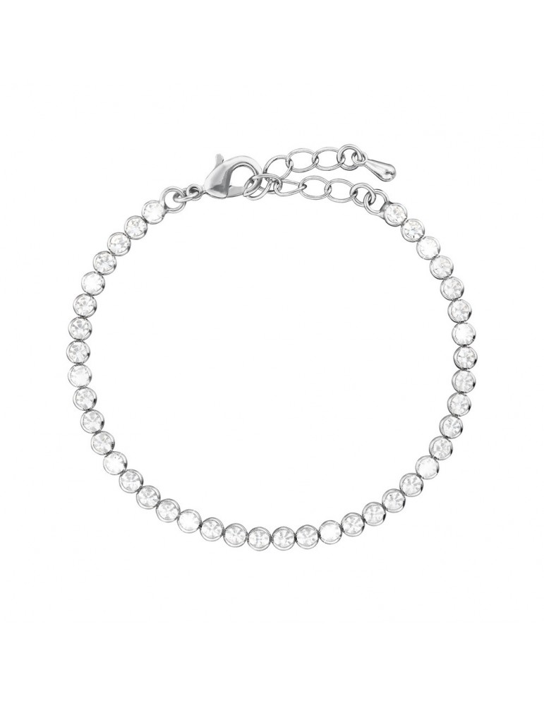 Stroili, Romantic Shine, Bracciale tennis in metallo con cristalli bianchi. Referenza: 1663926