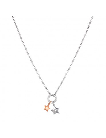 Stroili | Lady Chic | Collana in acciaio con stelle e cristalli bianchi | 1680341