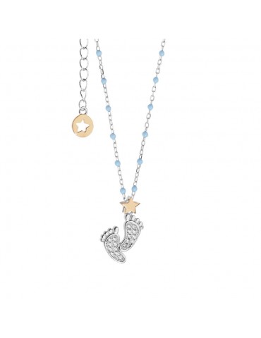 Comete gioielli | Stella | Collana In Argento 925% e smalto azzurro |  GLA 222.