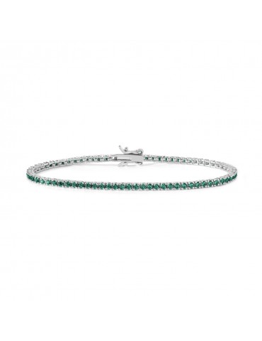 Comete gioielli | Tennis | Bracciale In Argento 925% con cristalli verdi | BRA 173 M18