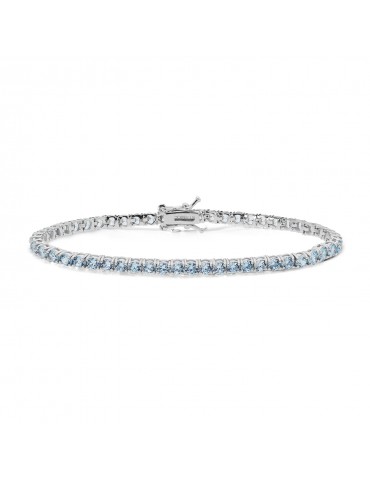 Comete gioielli | Tennis | Bracciale In Argento 925% con cristalli azzurri | BRA 240 M18