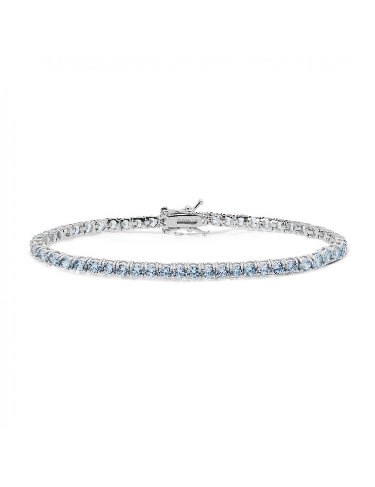 Comete gioielli | Tennis | Bracciale In Argento 925% con cristalli azzurri | BRA 240 M18