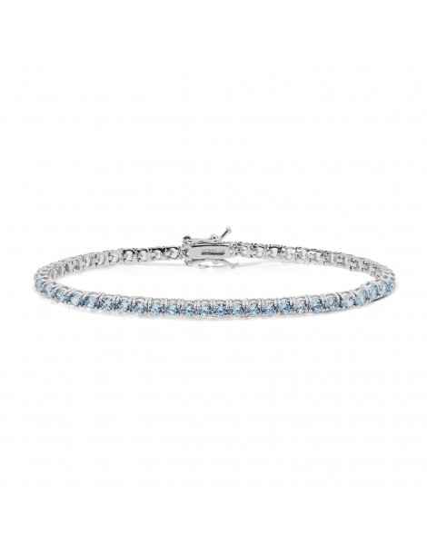 Comete gioielli | Tennis | Bracciale In Argento 925% con cristalli azzurri | BRA 240 M18