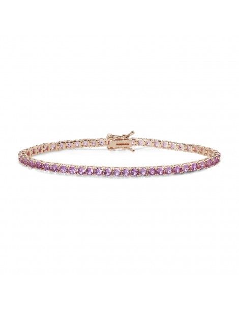 Comete gioielli | Tennis | Bracciale In Argento 925% con zirconi rosa | BRA 241 M18