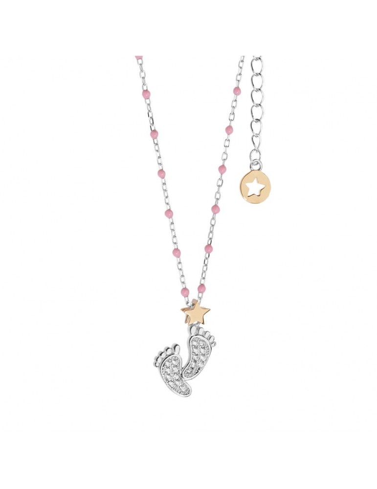 Comete gioielli | Stella | Collana In Argento 925% e smalto rosa | GLA 223