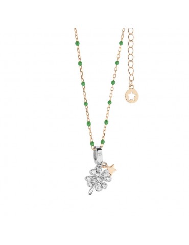 Comete gioielli | Stella | Collana In Argento 925% e smalto verde| GLA 226