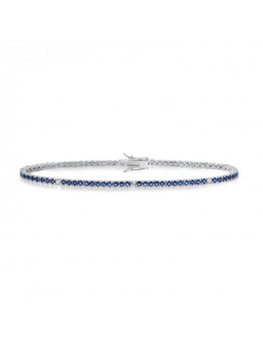 Comete gioielli | Tennis | Bracciale In Argento 925% con zirconi bianchi e blu | BRA 174 M17