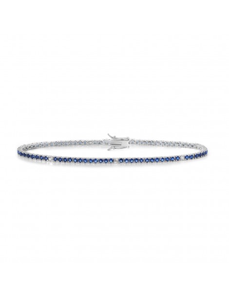 Comete gioielli | Tennis | Bracciale In Argento 925% con zirconi bianchi e blu | BRA 174 M17