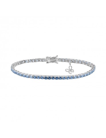 Comete gioielli | Farfalle | Bracciale In Argento 925% con zirconi degradè bianchi e azzurri | BRA 168