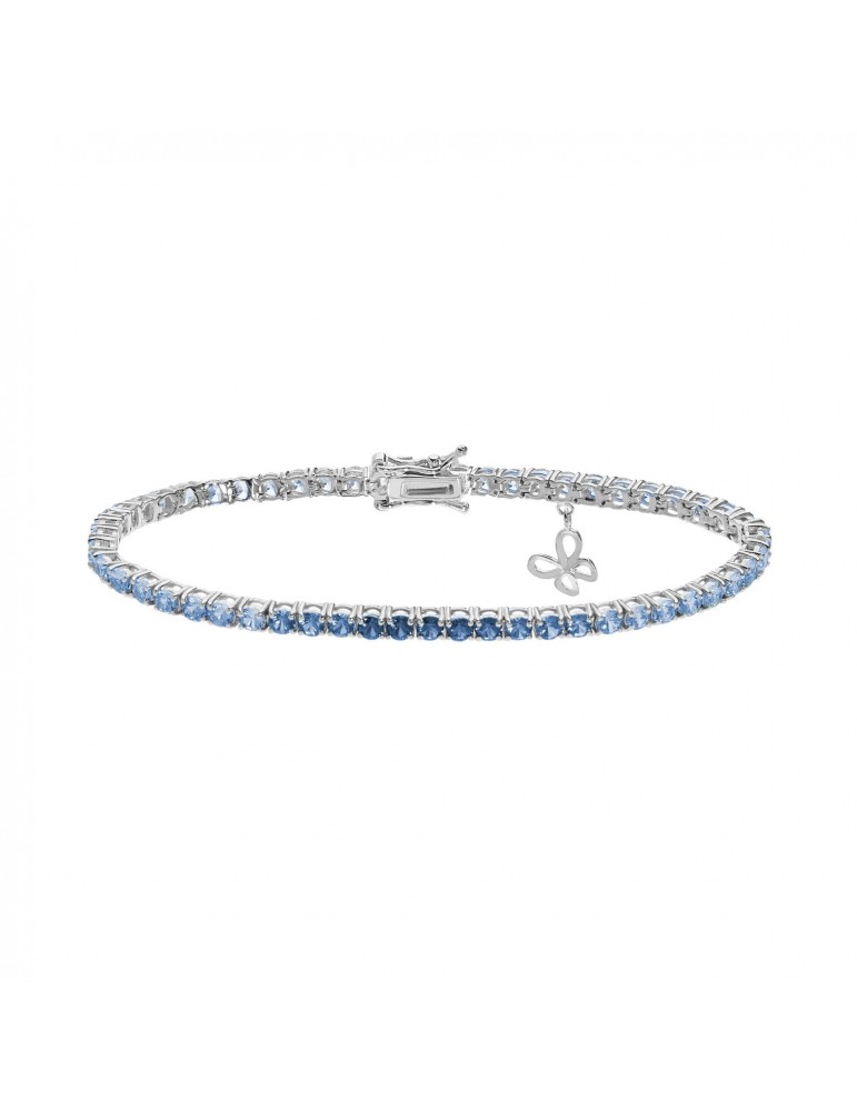 Comete gioielli | Farfalle | Bracciale In Argento 925% con zirconi degradè bianchi e azzurri | BRA 168