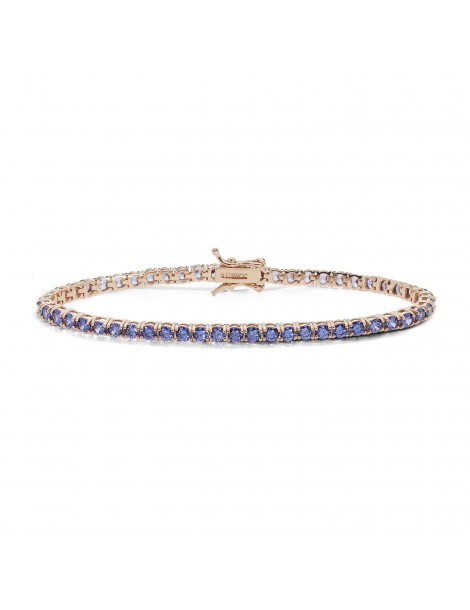 Comete gioielli | Tennis | Bracciale In Argento 925% rosato con zirconi blu | BRA 242 M18