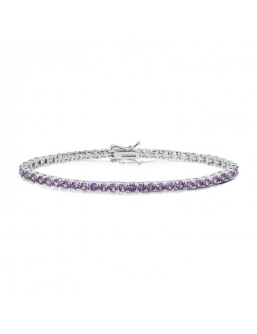 Comete gioielli | Tennis | Bracciale In Argento 925% con zirconi viola | BRA 238 M18