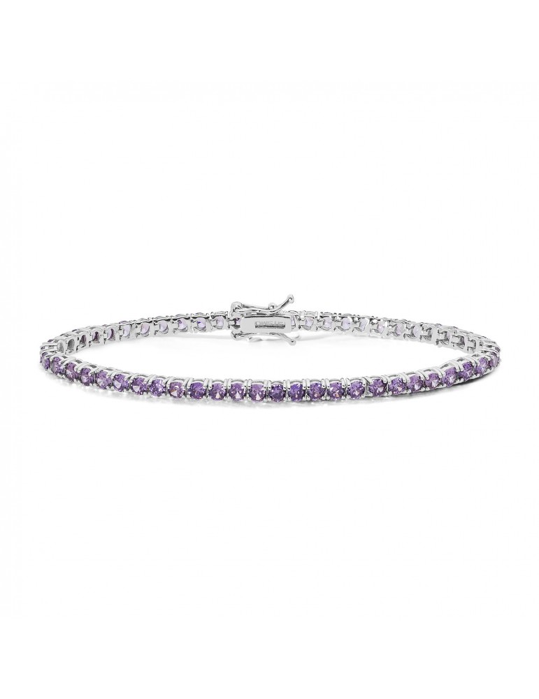 Comete gioielli | Tennis | Bracciale In Argento 925% con zirconi viola | BRA 238 M18