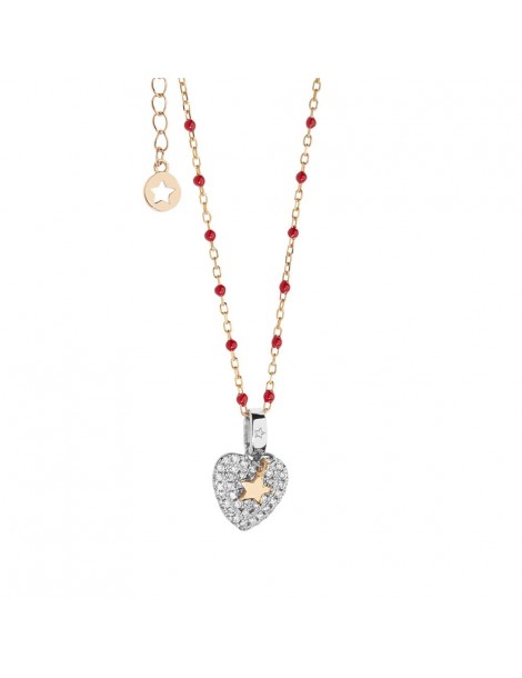 Comete gioielli | Stella | Collana In Argento 925% e smalto rosso | GLA 225