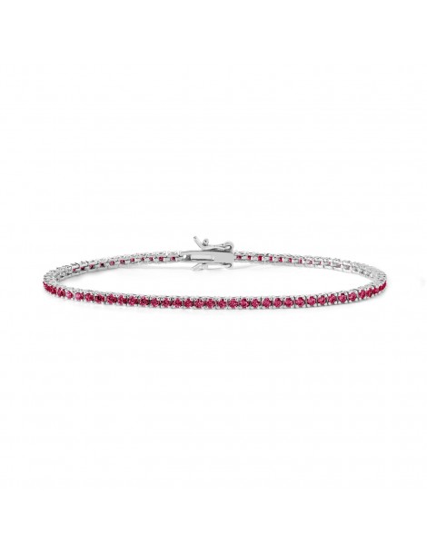 Comete gioielli | Tennis | Bracciale In Argento 925% con zirconi rossi | BRA 172 M17