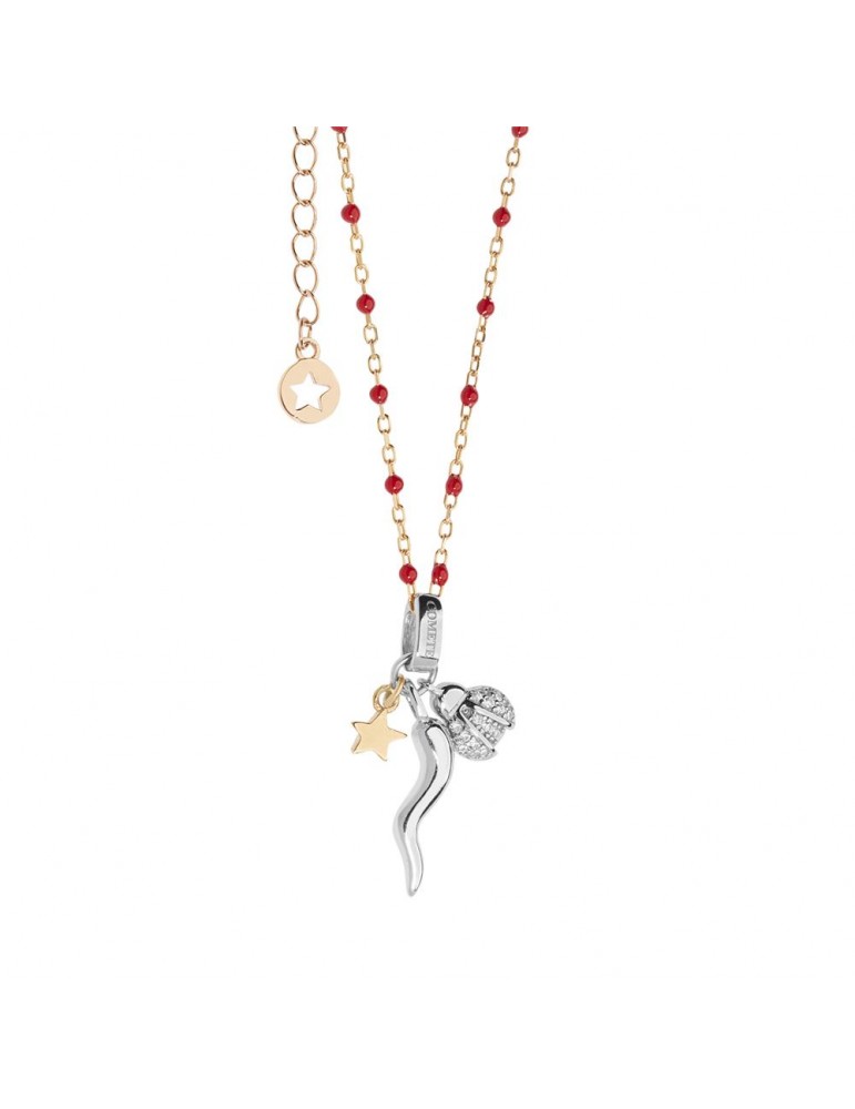 Comete gioielli | Stella | Collana In Argento 925% rosato e smalto rosso | GLA 224