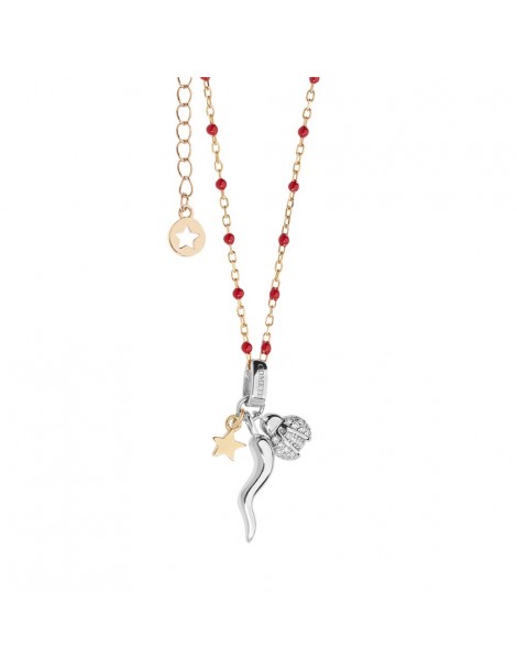 Comete gioielli | Stella | Collana In Argento 925% rosato e smalto rosso | GLA 224