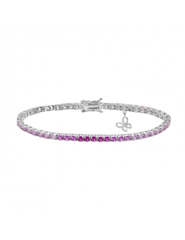 Comete gioielli | Farfalle | Bracciale In Argento 925% con zirconi degradè bianchi e rosa | BRA 169