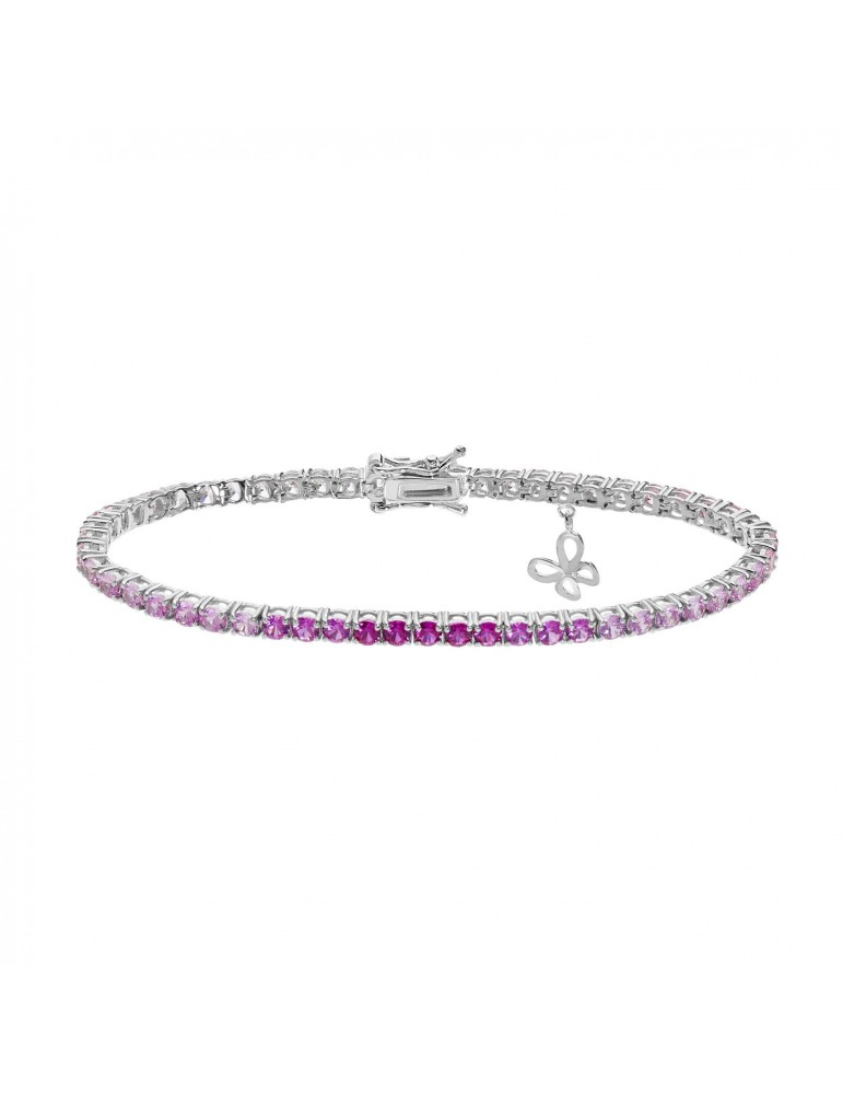 Comete gioielli | Farfalle | Bracciale In Argento 925% con zirconi degradè bianchi e rosa | BRA 169