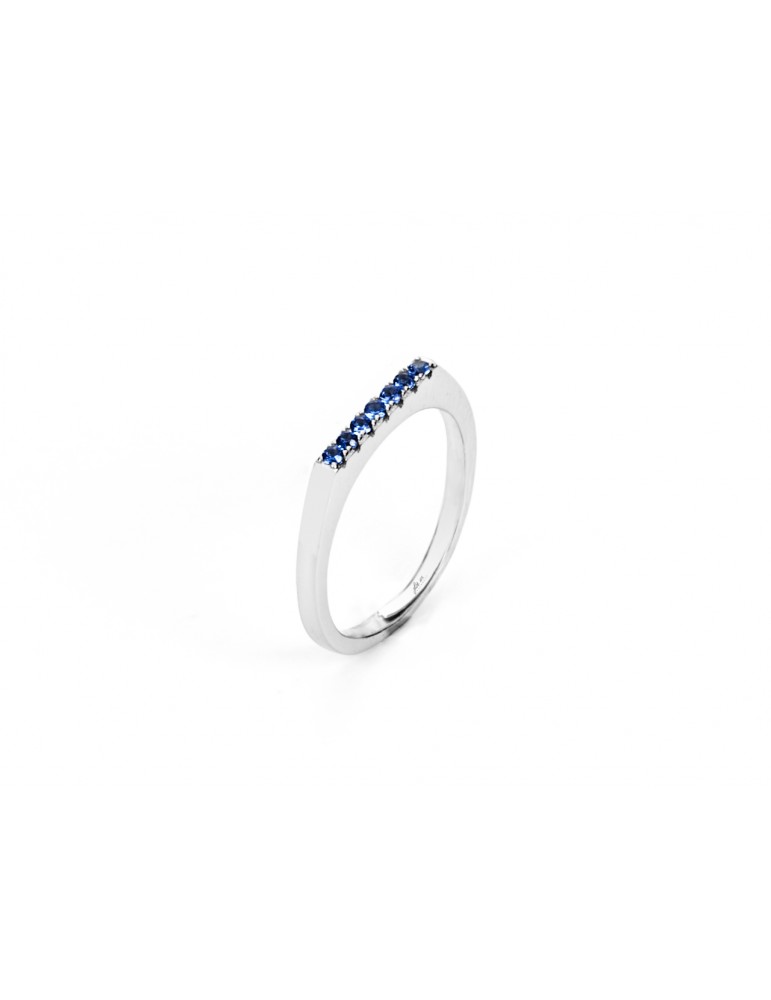 4US Paciotti | Anello in argento 925‰ con zirconi blu | 4UOR5422W