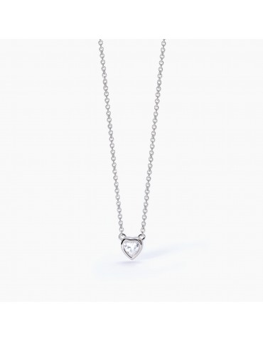 Mabina gioielli | Shiny | Collana in argento 925‰ cuore e zircone bianco | 553545