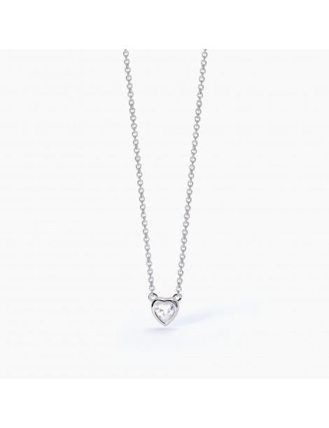 Mabina gioielli | Shiny | Collana in argento 925‰ cuore e zircone bianco | 553545