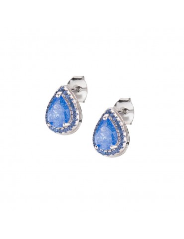 Amen | Icy Diamonds | Orecchini in argento 925‰ con creek stone e zirconi blu | ECRGBBLBLZ