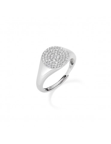 Amen | Diamonds | Anello in argento 925‰ con pavè di zirconi bianchi | RCHBBZ