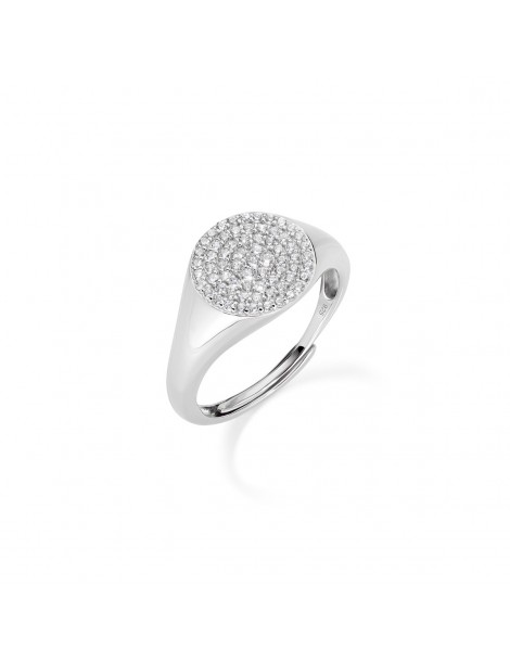 Amen | Diamonds | Anello in argento 925‰ con pavè di zirconi bianchi | RCHBBZ