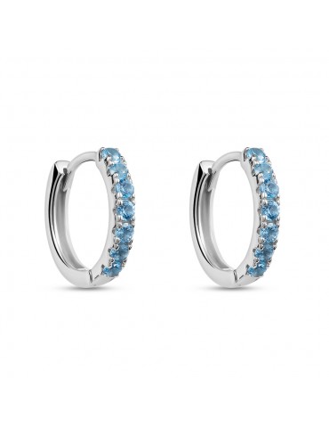 Stroili | Silver Rainbow | Cerchi in argento 925‰ con zirconi azzurri | 1682416