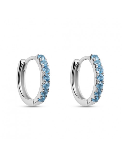 Stroili | Silver Rainbow | Cerchi in argento 925‰ con zirconi azzurri | 1682416