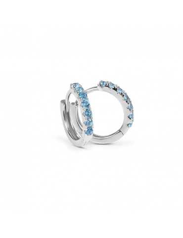 Stroili | Silver Rainbow | Cerchi in argento 925‰ con zirconi azzurri | 1682416