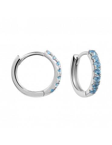 Stroili | Silver Rainbow | Cerchi in argento 925‰ con zirconi azzurri | 1682416