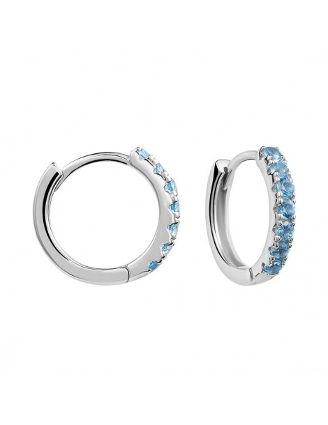 Stroili | Silver Rainbow | Cerchi in argento 925‰ con zirconi azzurri | 1682416