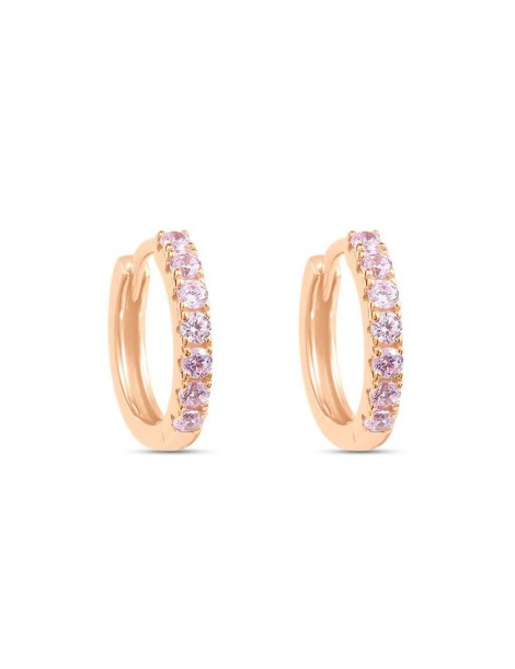 Stroili | Silver Rainbow | Cerchi in argento 925‰ rosato con zirconi rosa | 1682422