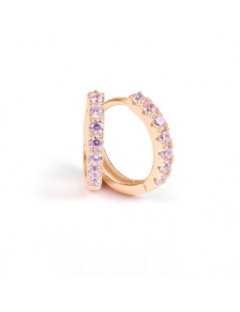 Stroili | Silver Rainbow | Cerchi in argento 925‰ rosato con zirconi rosa | 1682422