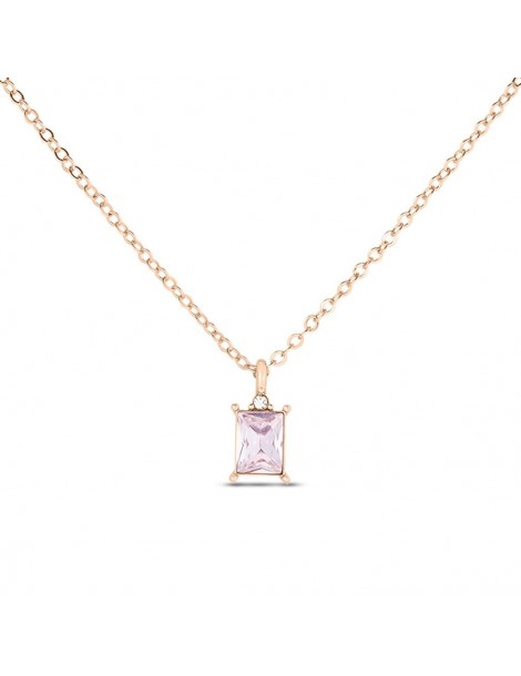 Stroili | Violet | Collana in ottone rosato con cristallo viola e cristallo bianco | 1685974