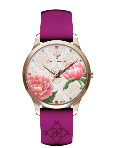 Camurria | I Maioliche | A Peonia | Orologio solo tempo donna 37mm | CW36RP1