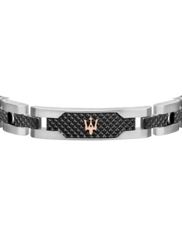 Maserati | Jewels | Bracciale in acciaio e PVD nero e rosa | JM419ASC01