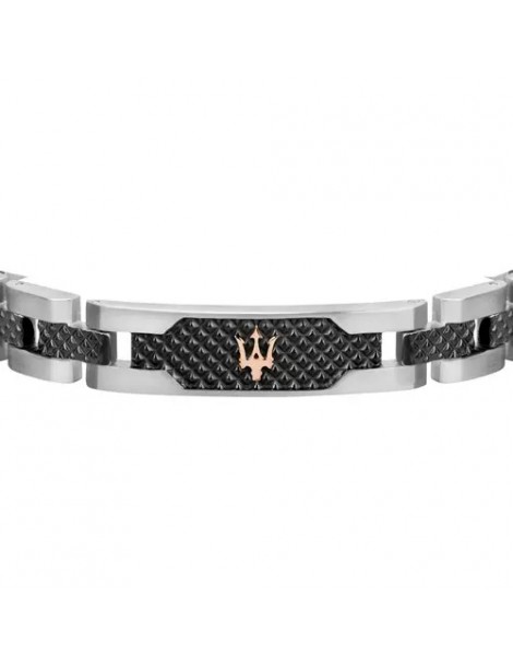 Maserati | Jewels | Bracciale in acciaio e PVD nero e rosa | JM419ASC01