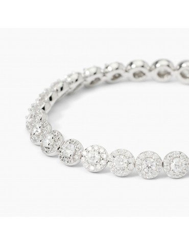 Mabina gioielli | Milanesienne | Bracciale in argento 925‰ con zirconi bianchi | 533823