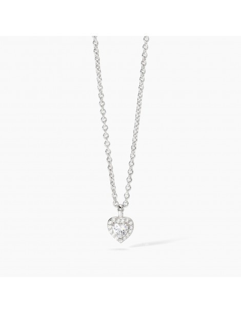 Mabina gioielli | Love Affair| Collana in argento 925‰ con cuore in zirconi bianchi | 553666