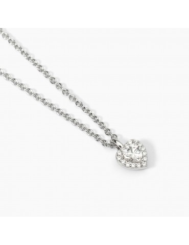 Mabina gioielli | Love Affair| Collana in argento 925‰ con cuore in zirconi bianchi | 553666