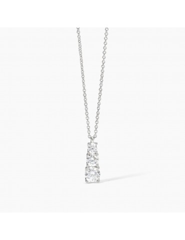 Mabina gioielli | Trilogy | Collana in argento 925‰ con zirconi bianchi | 553642