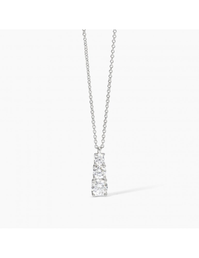 Mabina gioielli | Trilogy | Collana in argento 925‰ con zirconi bianchi | 553642