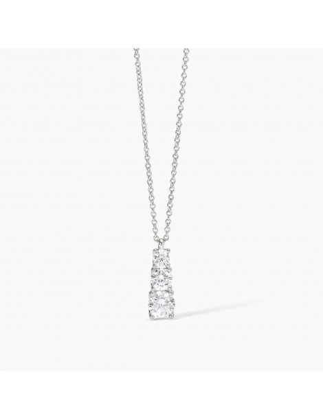 Mabina gioielli | Trilogy | Collana in argento 925‰ con zirconi bianchi | 553642