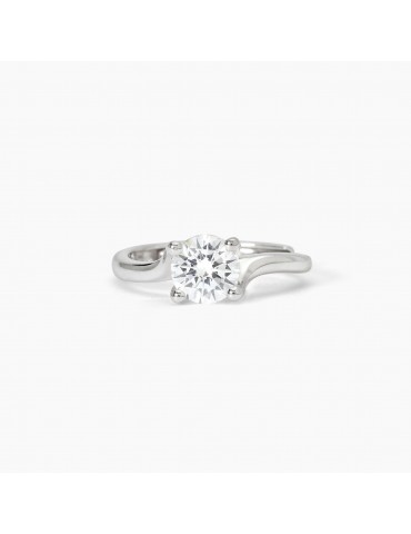 Mabina gioielli | Solitaire | Anello in argento 925‰ con zircone bianco | 523399