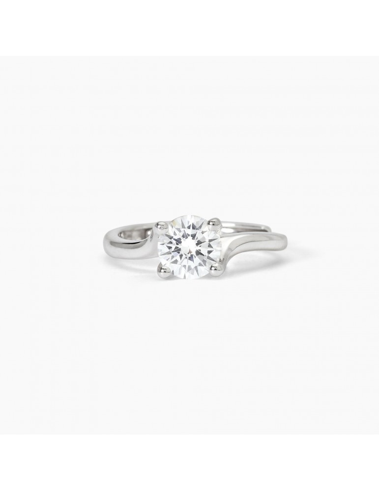 Mabina gioielli | Solitaire | Anello in argento 925‰ con zircone bianco | 523399