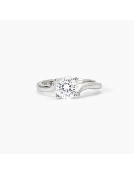 Mabina gioielli | Solitaire | Anello in argento 925‰ con zircone bianco | 523399